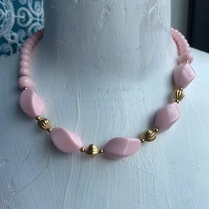 Vintage Pink and Gold Necklace